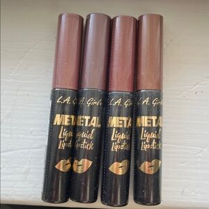 L.A. Girl Metal Liquid Lipstick Bundle, NEW and SEALED!